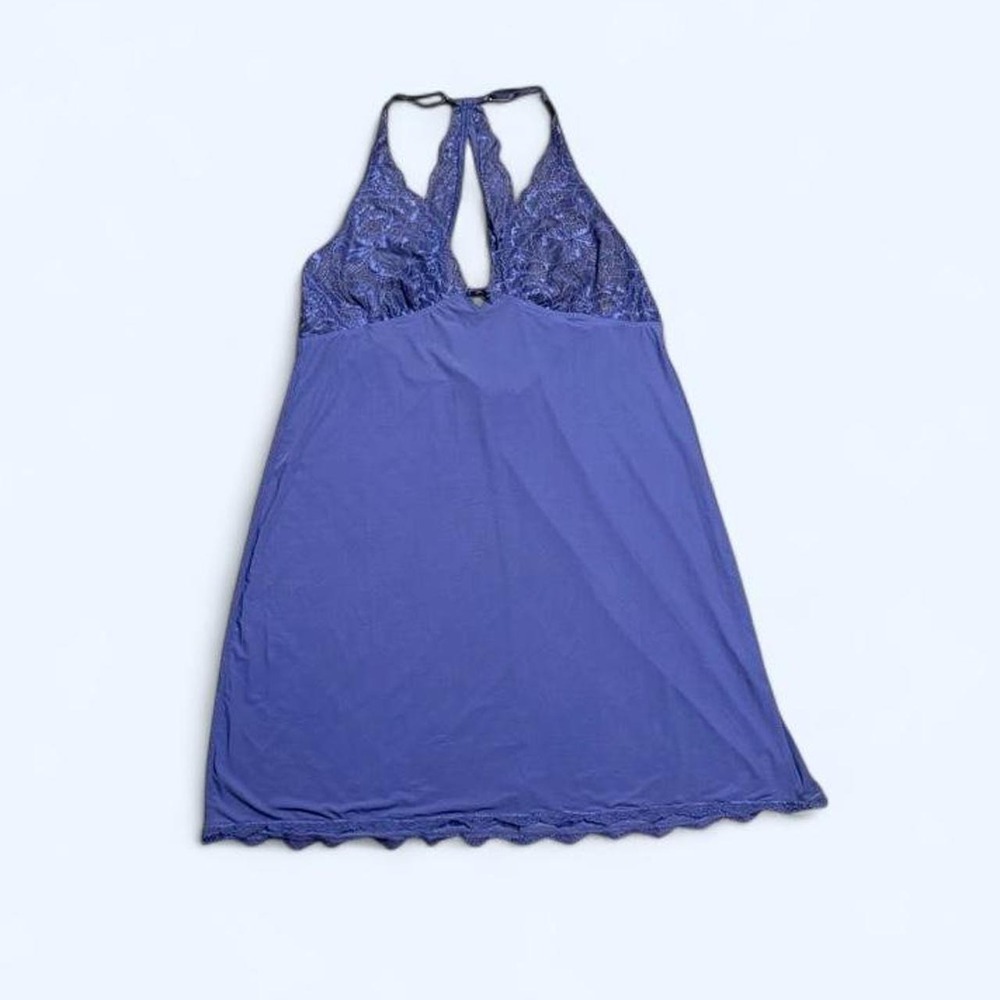 Victoria's Secret blue lace slip dress - Picture 2 of 5